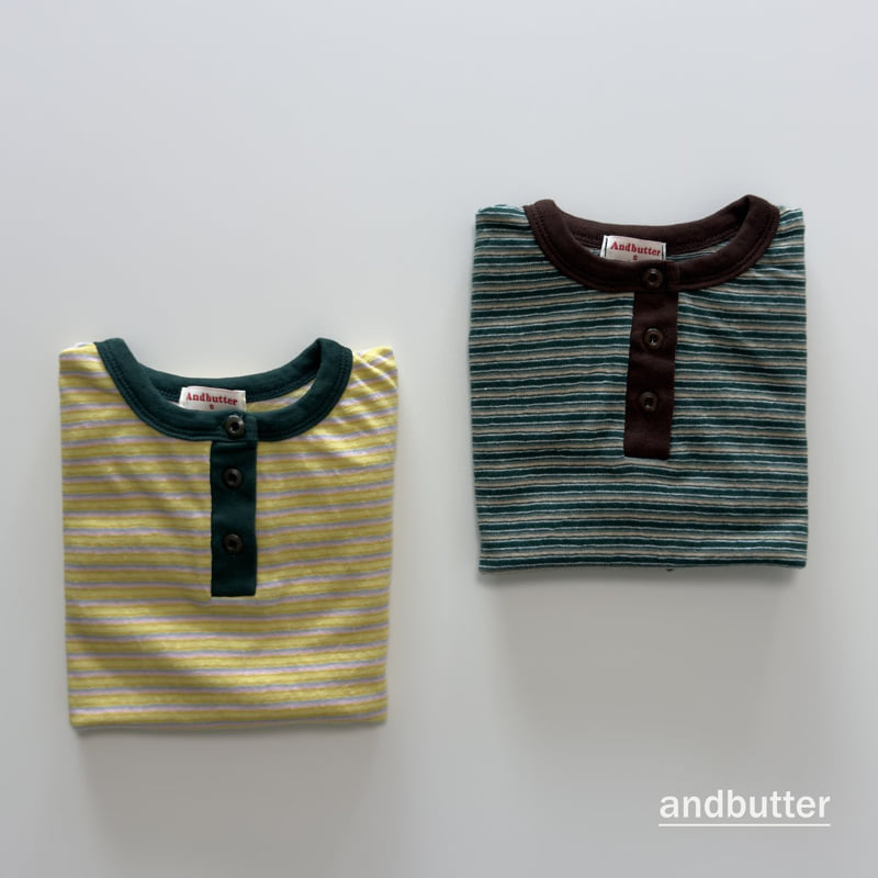 Andbutter - Korean Children Fashion - #designkidswear - Pepero Henley Tee - 5