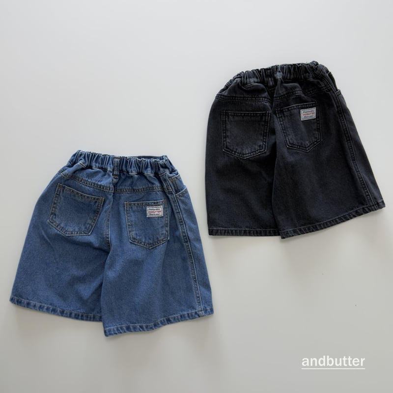 Andbutter - Korean Children Fashion - #discoveringself - Denim Bermuda Pants - 3