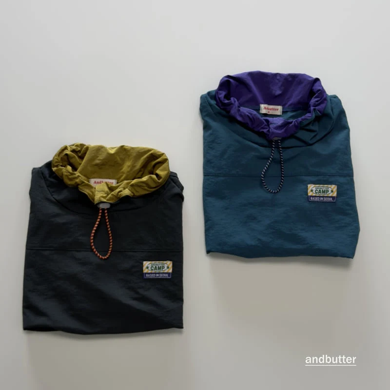 Andbutter - Korean Children Fashion - #fashionkids - Color Neck Anorak - 5