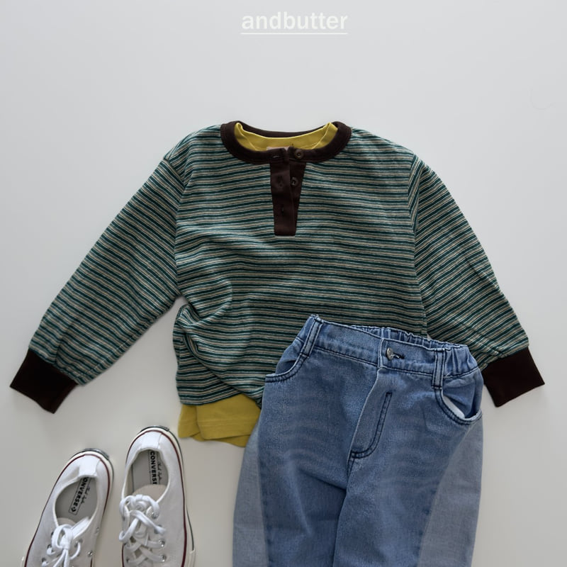 Andbutter - Korean Children Fashion - #fashionkids - Pepero Henley Tee - 7