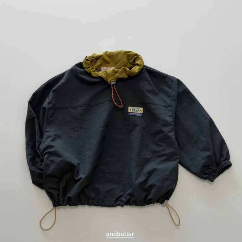Andbutter - Korean Children Fashion - #kidsshorts - Color Neck Anorak - 6