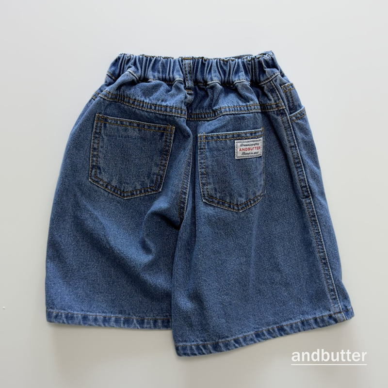 Andbutter - Korean Children Fashion - #kidsshorts - Denim Bermuda Pants - 5
