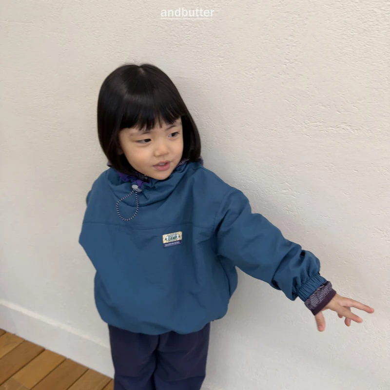 Andbutter - Korean Children Fashion - #kidzfashiontrend - Color Neck Anorak - 8