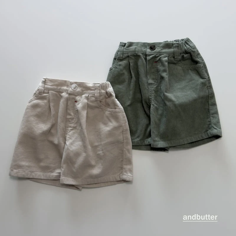 Andbutter - Korean Children Fashion - #kidzfashiontrend - Corduroy Heart Pants - 3