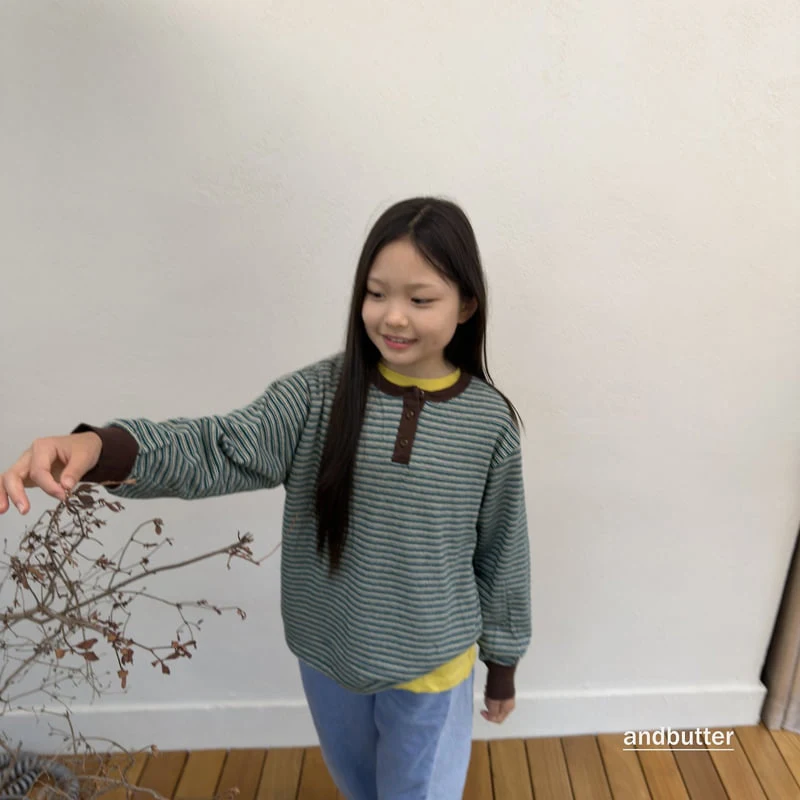Andbutter - Korean Children Fashion - #littlefashionista - Pepero Henley Tee - 12