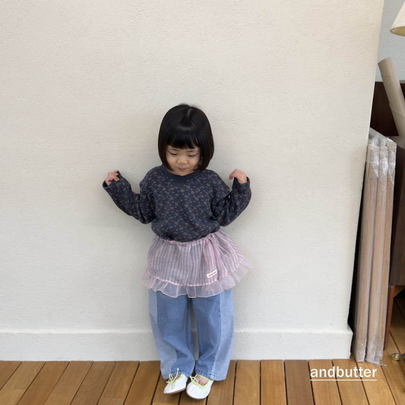 Andbutter - Korean Children Fashion - #littlefashionista - Curved Contrast Denim - 12
