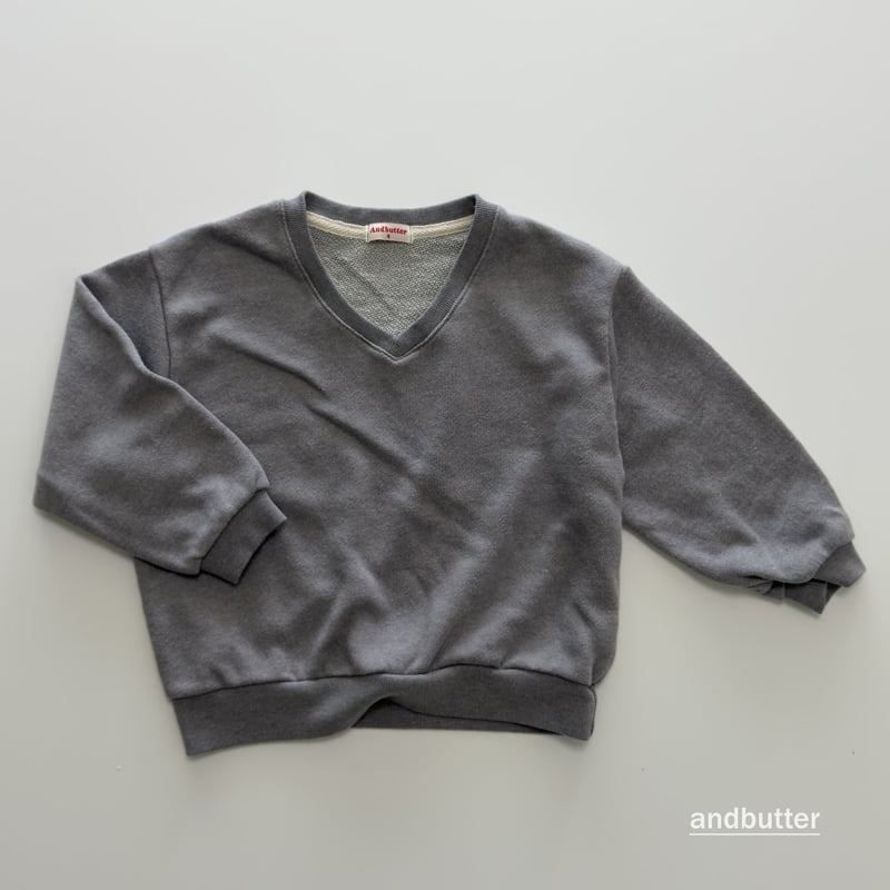 Andbutter - Korean Children Fashion - #littlefashionista - Soft V-Neck Sweatshirt - 4