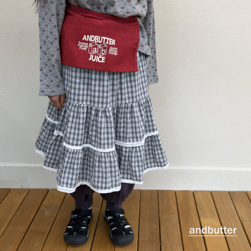 Andbutter - Korean Children Fashion - #magicofchildhood - Tiered Check Skirt - 8