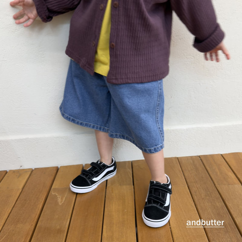 Andbutter - Korean Children Fashion - #magicofchildhood - Denim Bermuda Pants - 10