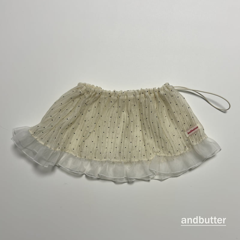 Andbutter - Korean Children Fashion - #minifashionista - Wrinkle Dot Skirt - 3