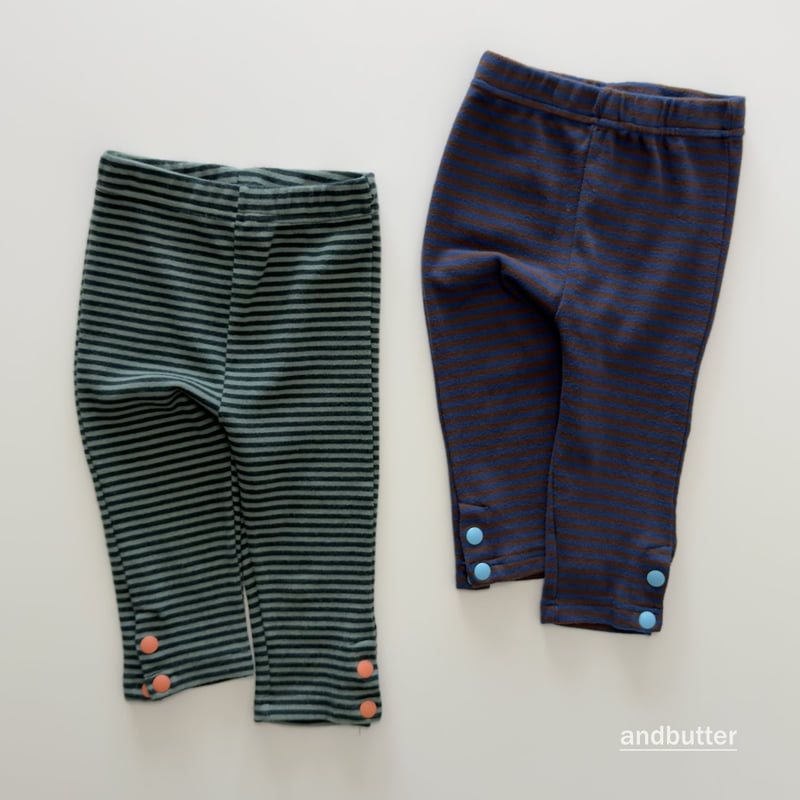 Andbutter - Korean Children Fashion - #minifashionista - Button Leggings
