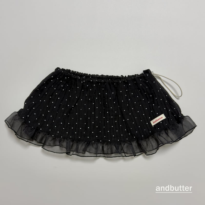 Andbutter - Korean Children Fashion - #minifashionista - Wrinkle Dot Skirt - 4