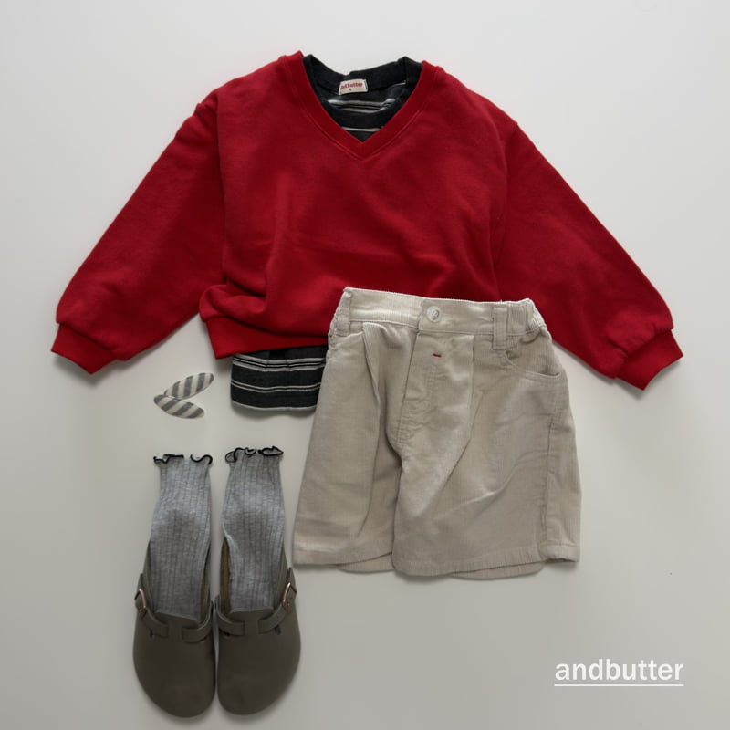 Andbutter - Korean Children Fashion - #prettylittlegirls - Soft V-Neck Sweatshirt - 6