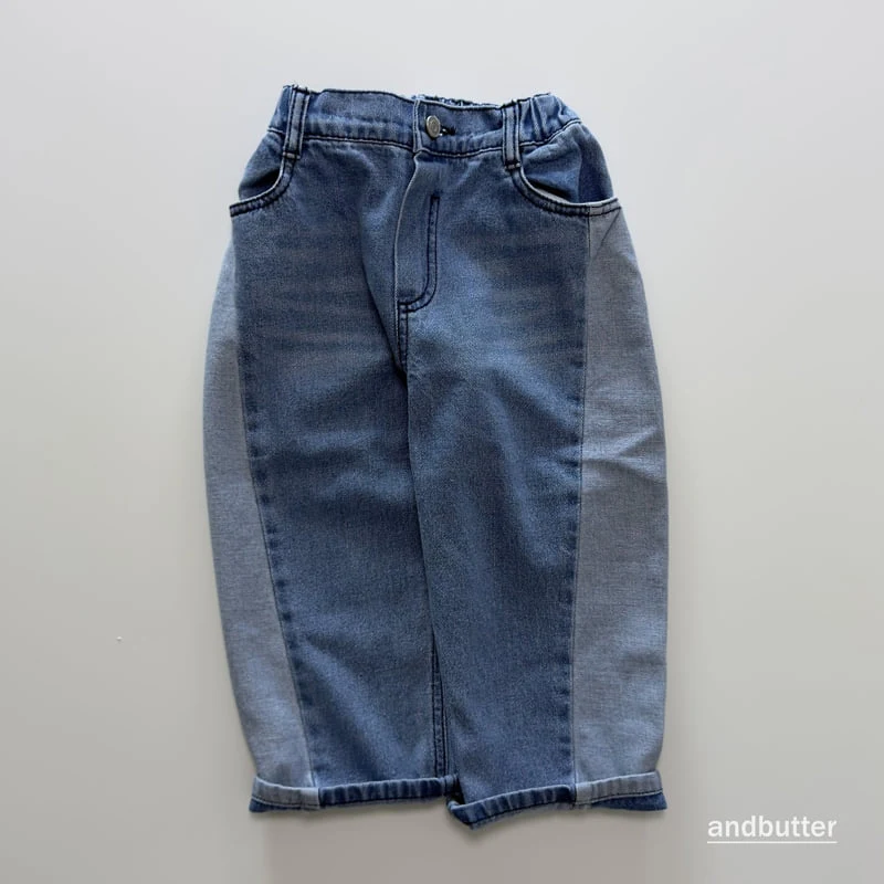 Andbutter - Korean Children Fashion - #prettylittlegirls - Curved Contrast Denim