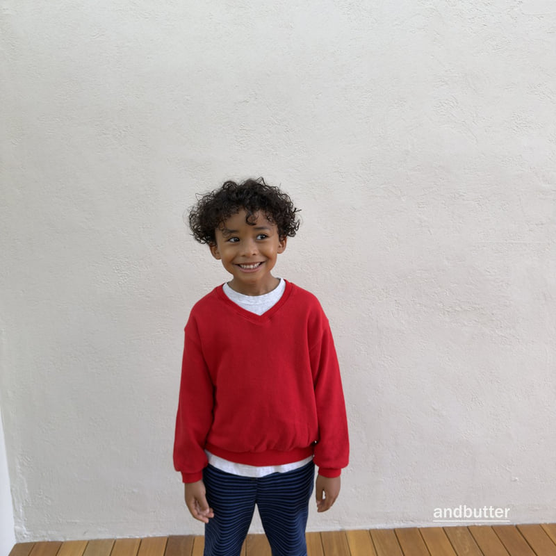 Andbutter - Korean Children Fashion - #stylishchildhood - Soft V-Neck Sweatshirt - 9