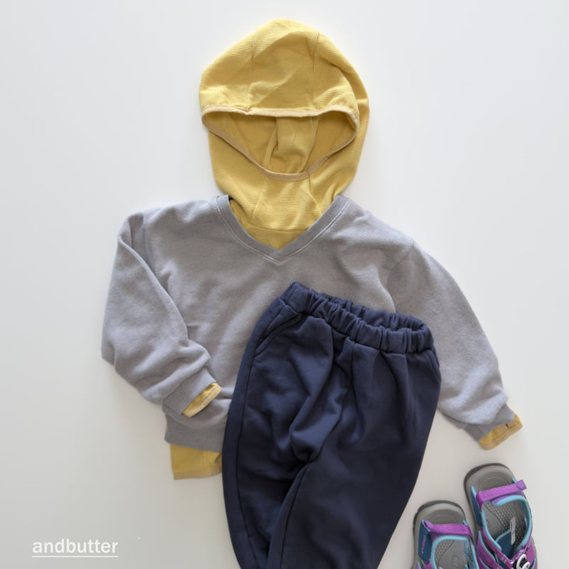 Andbutter - Korean Children Fashion - #todddlerfashion - Soft V-Neck Sweatshirt - 7