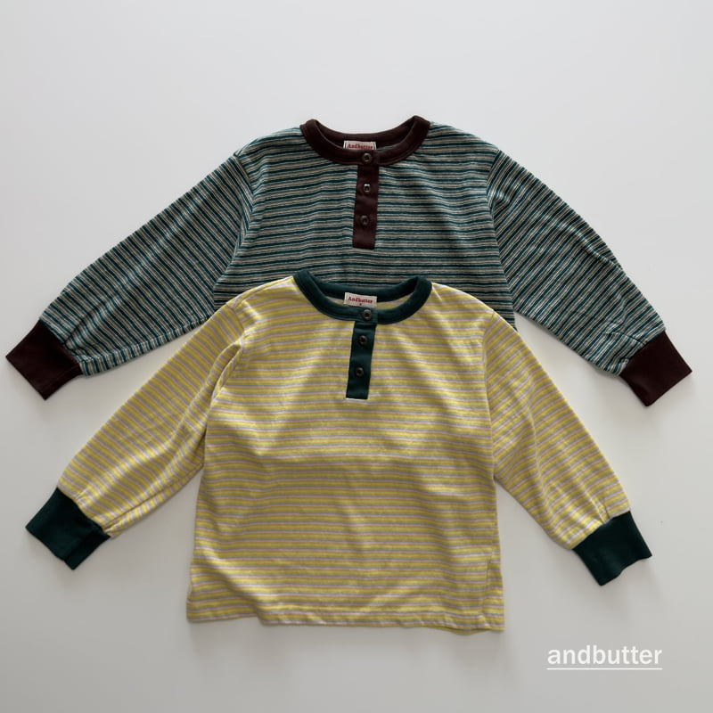 Andbutter - Korean Children Fashion - #toddlerclothing - Pepero Henley Tee