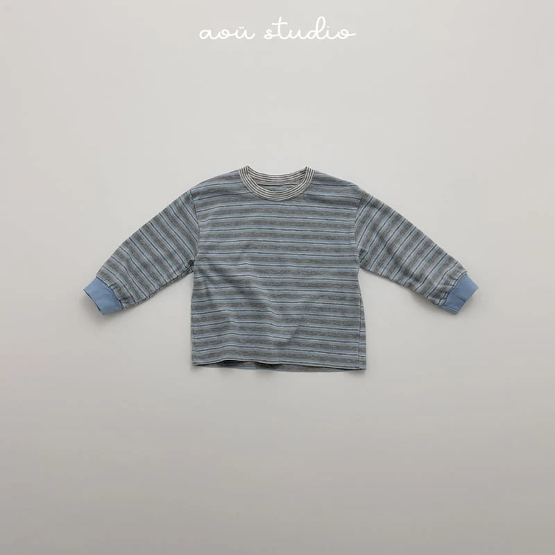 Aou Studio - Korean Baby Fashion - #babyboutiqueclothing - Double Stripe Tee - 2