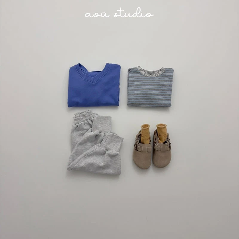 Aou Studio - Korean Baby Fashion - #babylifestyle - Double Stripe Tee - 7