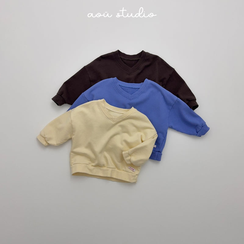 Aou Studio - Korean Baby Fashion - #babyoninstagram - Benny V-Neck Sweatshirt