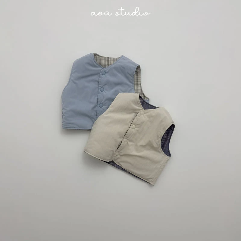 Aou Studio - Korean Baby Fashion - #babyoninstagram - Reversible Vest - 10