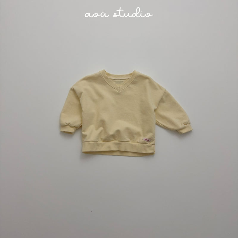 Aou Studio - Korean Baby Fashion - #babyootd - Benny V-Neck Sweatshirt - 2