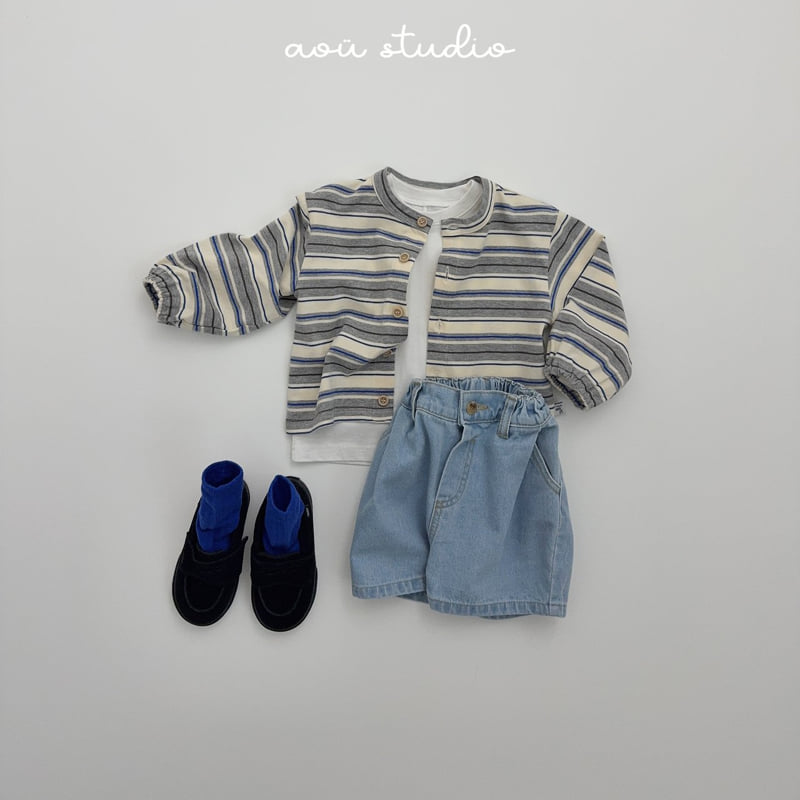Aou Studio - Korean Baby Fashion - #babyootd - Wished Denim Pants - 10