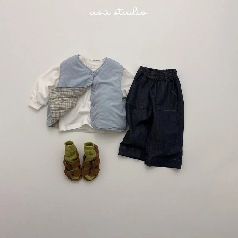 Aou Studio - Korean Baby Fashion - #babyoutfit - Reversible Vest - 12