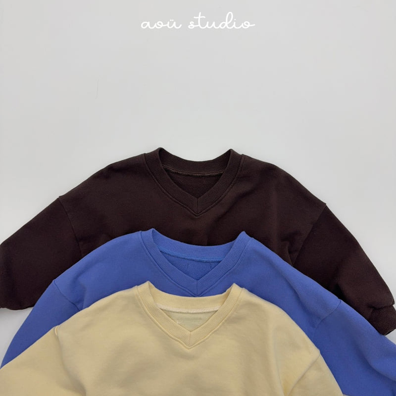 Aou Studio - Korean Baby Fashion - #babywear - Benny V-Neck Sweatshirt - 5