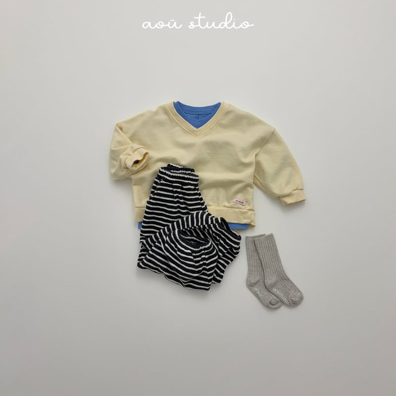Aou Studio - Korean Baby Fashion - #smilingbaby - Benny V-Neck Sweatshirt - 8