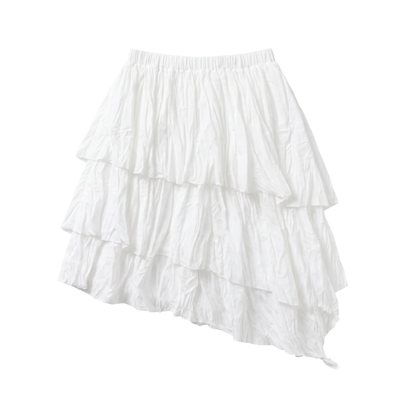 Auver_Fit - Korean Women Fashion - #momslook - Wrinkle Tiered Skirt - 11