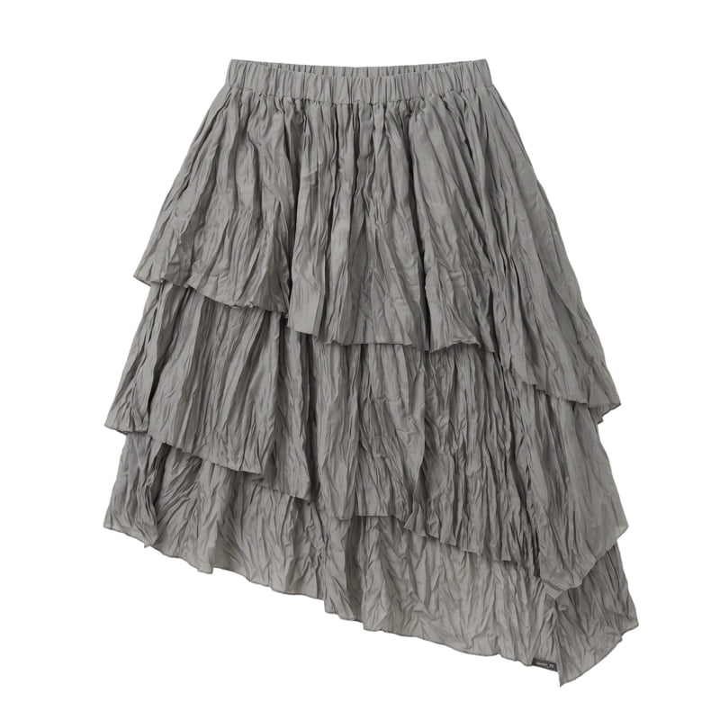 Auver_Fit - Korean Women Fashion - #momslook - Wrinkle Tiered Skirt - 9