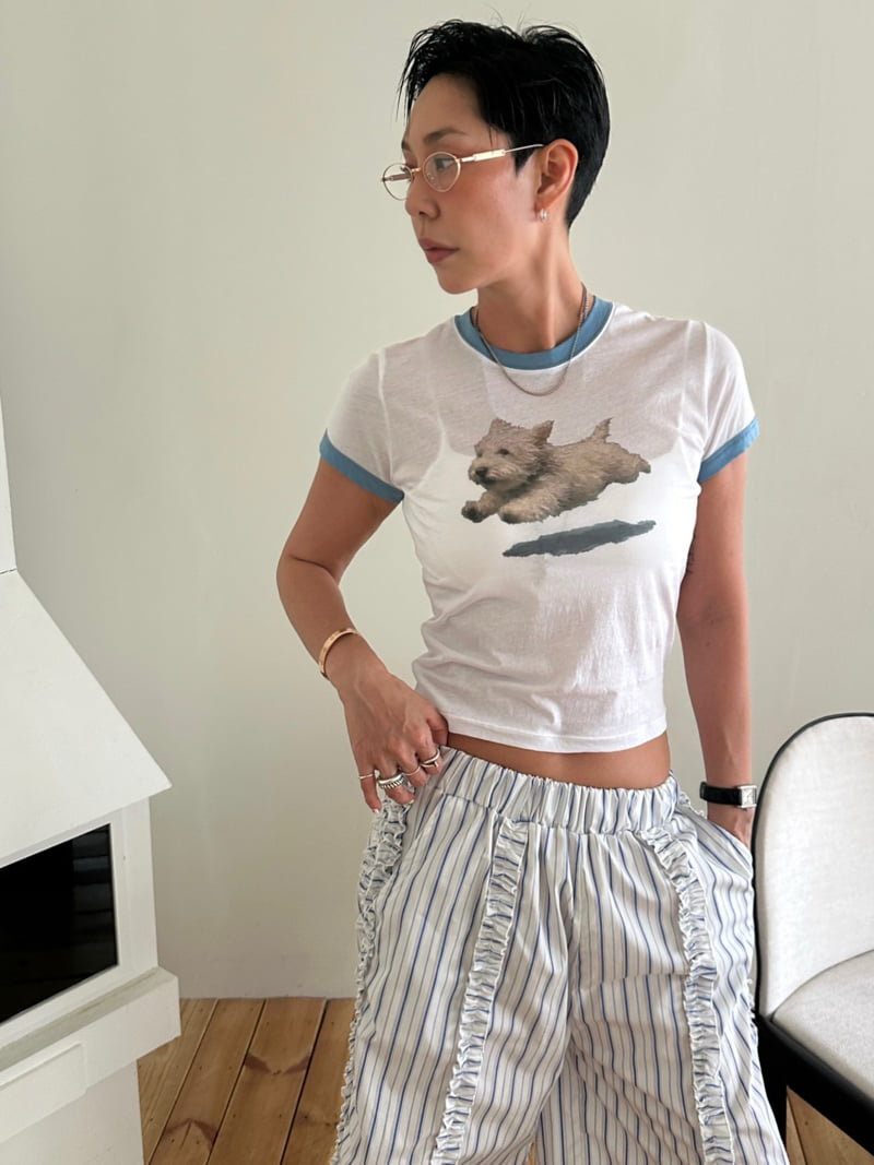 Auver_Fit - Korean Women Fashion - #thelittlethings - Puppy Ringer Tee - 4