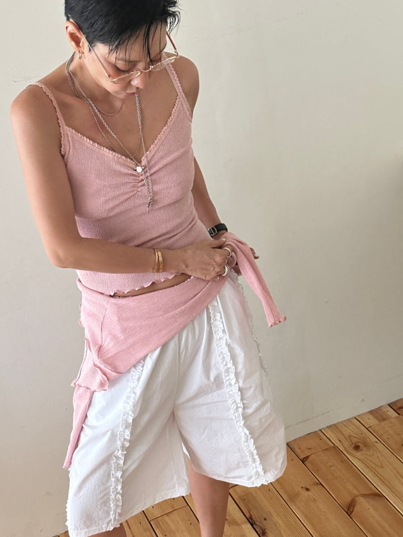 Auver_Fit - Korean Women Fashion - #womensfashion - Pleated Sleeveless Set - 5