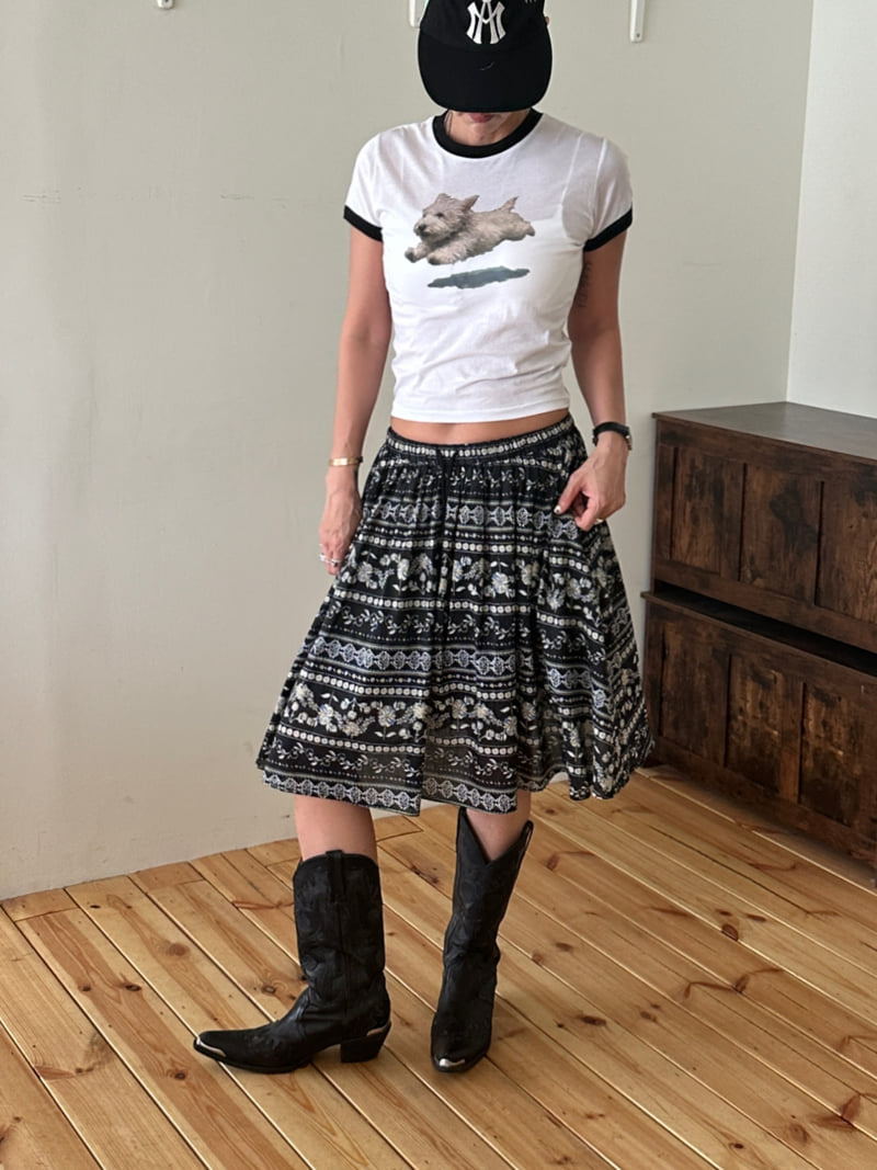 Auver_Fit - Korean Women Fashion - #womensfashion - Puppy Ringer Tee - 11