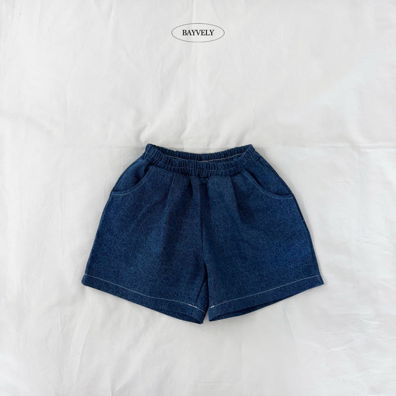 Bayvely - Korean Children Fashion - #Kfashion4kids - Denim Bermuda Pants - 3