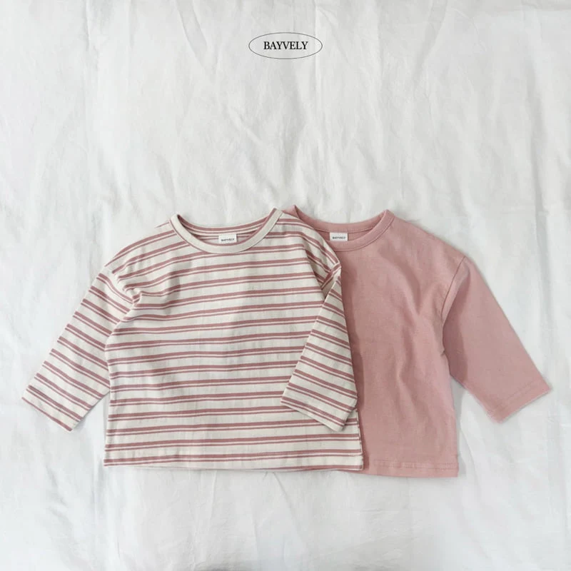 Bayvely - Korean Children Fashion - #Kfashion4kids - Basic & Striped Tee - 3