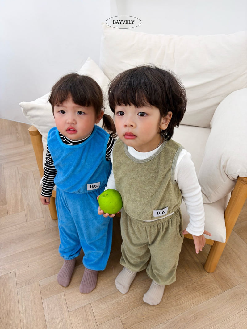 Bayvely - Korean Children Fashion - #childrensboutique - Terry Crop Set - 5