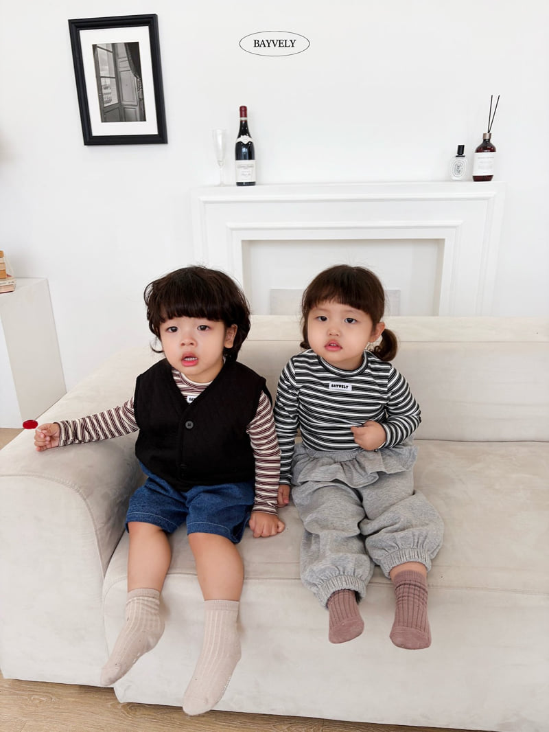 Bayvely - Korean Children Fashion - #childrensboutique - Angel Frill Jogger Pants - 11
