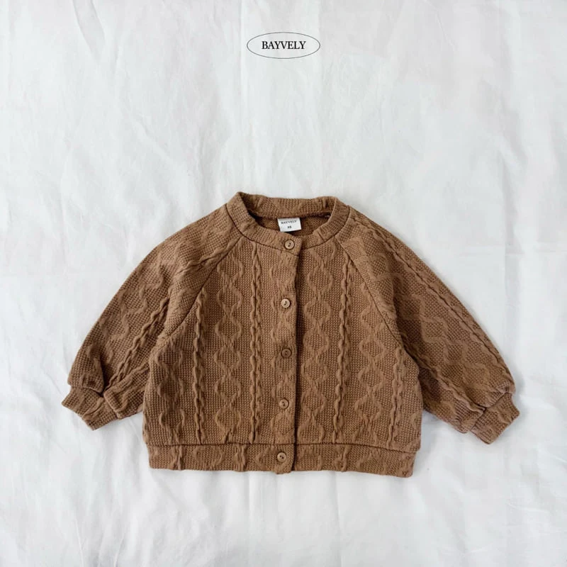 Bayvely - Korean Children Fashion - #fashionkids - Cable Knit Cardigan - 3