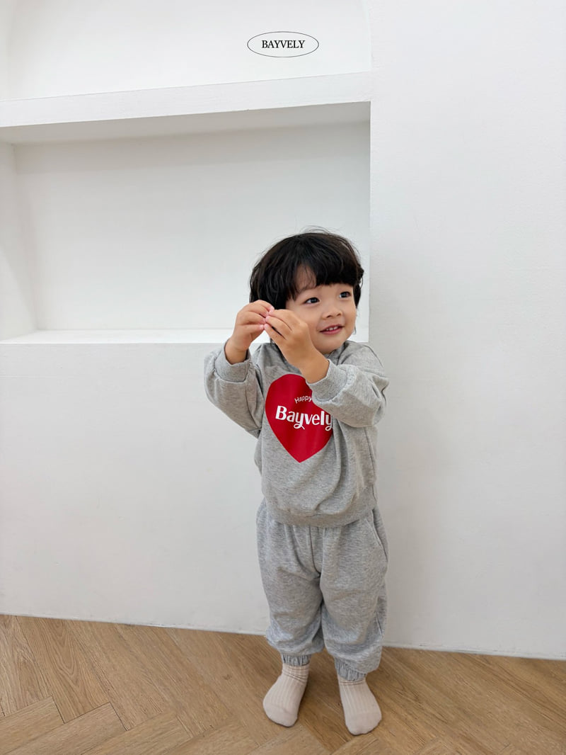 Bayvely - Korean Children Fashion - #kidsshorts - Heart Sweatshirt - 8