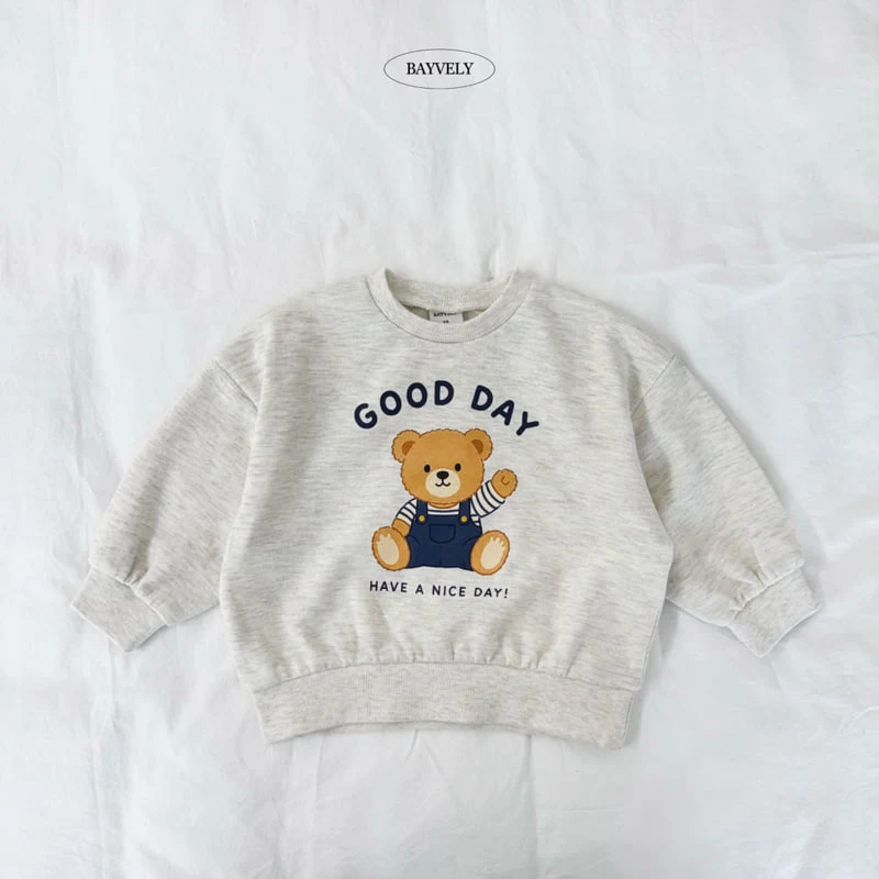 Bayvely - Korean Children Fashion - #kidsshorts - Good Bear Sweatshirt - 2