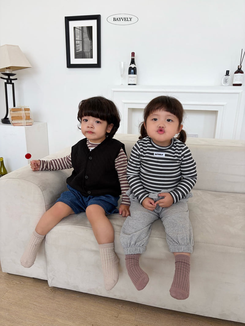 Bayvely - Korean Children Fashion - #kidsshorts - Diamond Knit Vest - 11