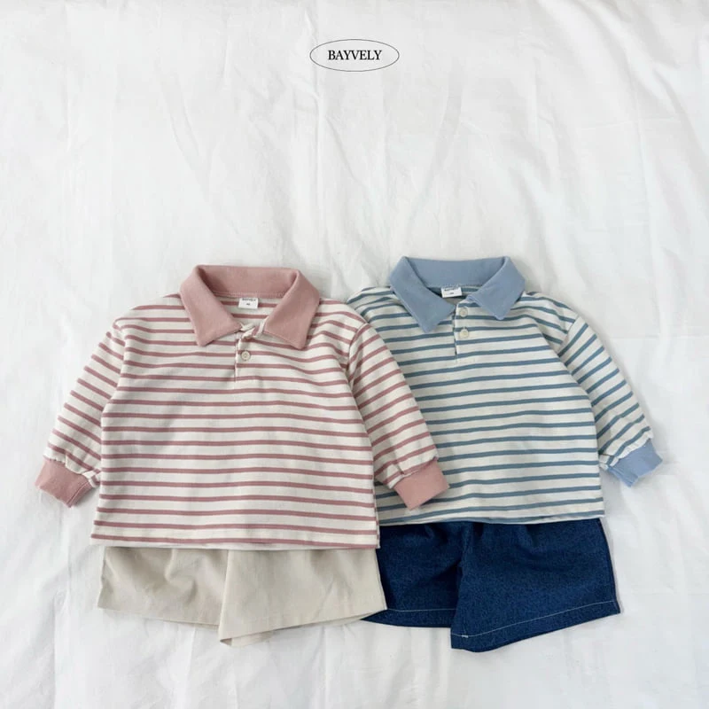 Bayvely - Korean Children Fashion - #kidsstore - Sweet Collar Tee - 6