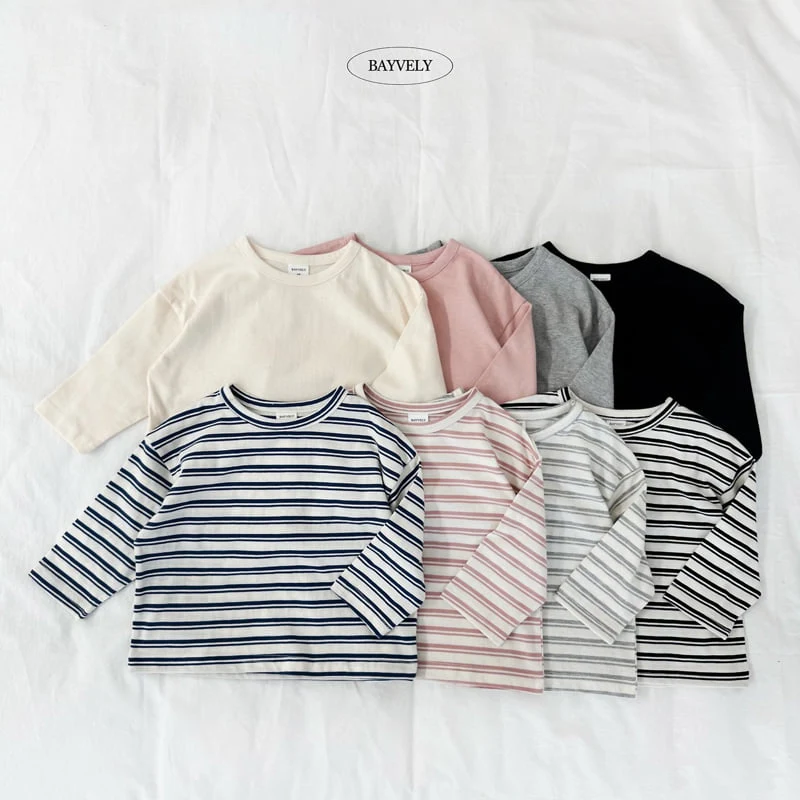 Bayvely - Korean Children Fashion - #kidsstore - Basic & Striped Tee