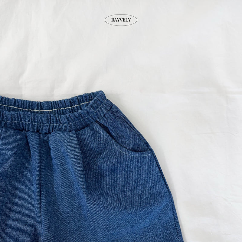 Bayvely - Korean Children Fashion - #kidzfashiontrend - Denim Bermuda Pants - 2
