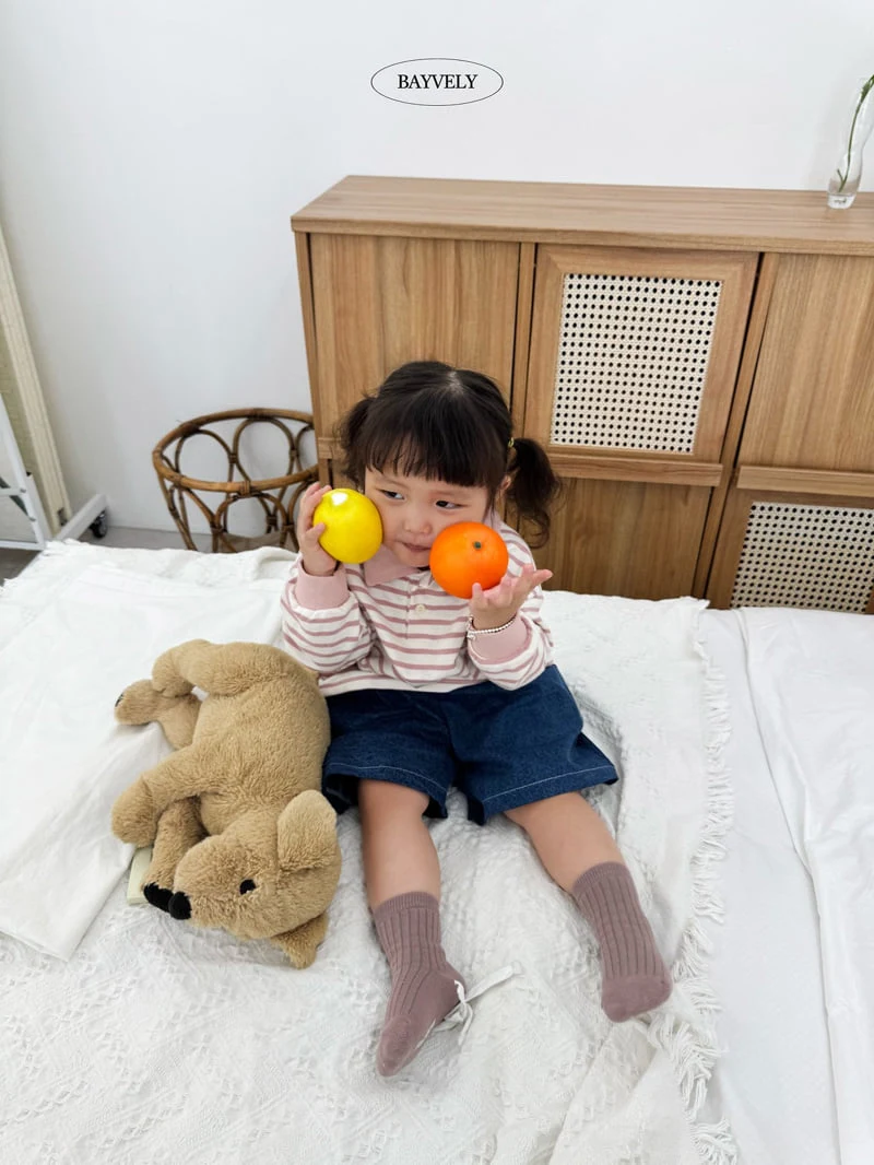 Bayvely - Korean Children Fashion - #kidzfashiontrend - Sweet Collar Tee - 7