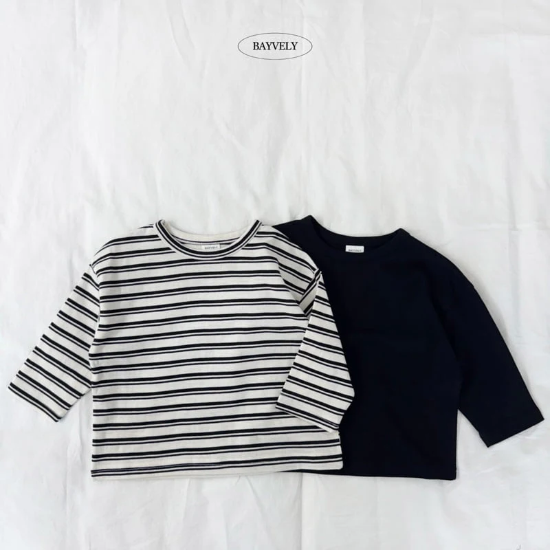 Bayvely - Korean Children Fashion - #magicofchildhood - Basic & Striped Tee - 5