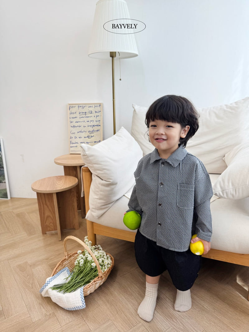 Bayvely - Korean Children Fashion - #minifashionista - Denim Bermuda Pants - 6