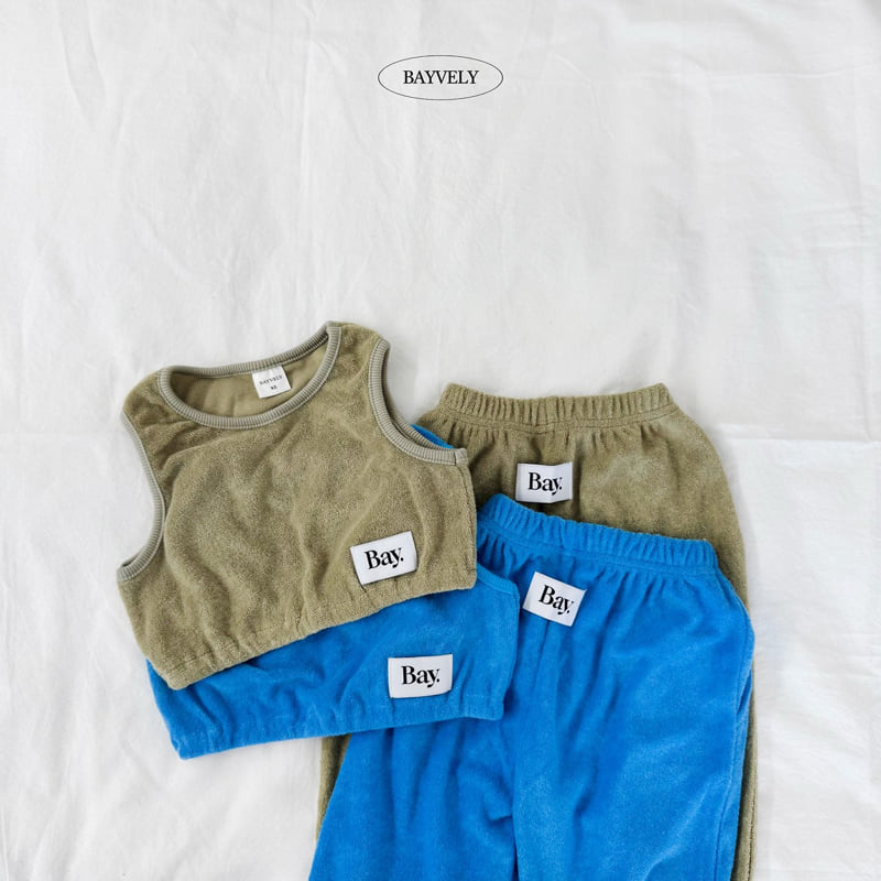 Bayvely - Korean Children Fashion - #prettylittlegirls - Terry Crop Set - 2